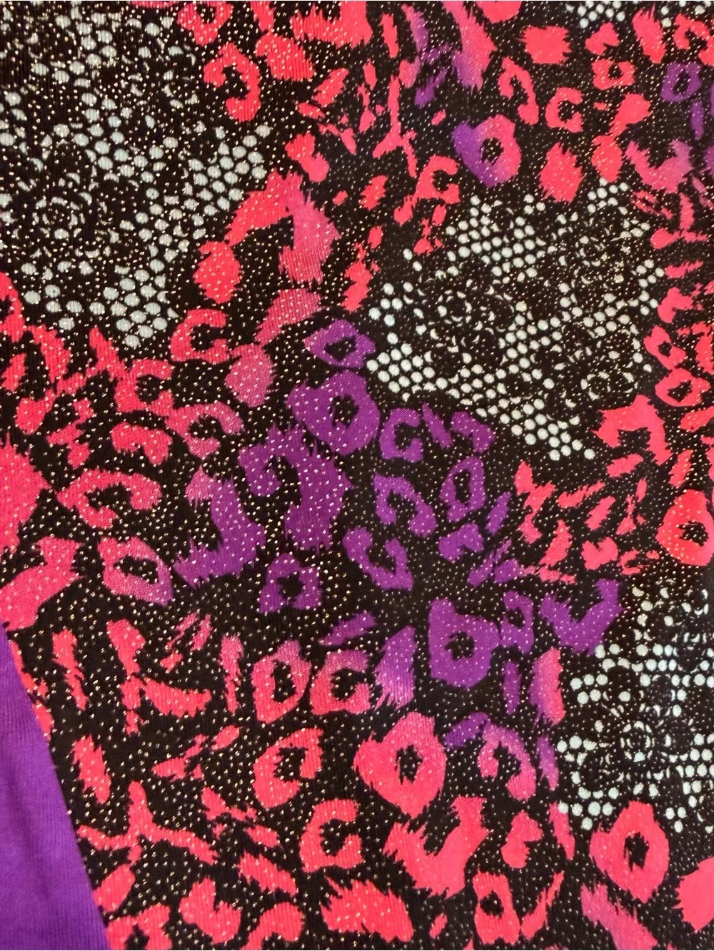 Moret Activewear Gymnastics Leotard Unitard Dance Kids Sz 8/10 Leopard Colorful